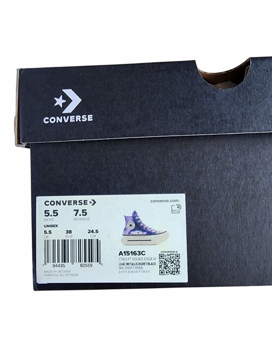 ⭐Converse Chuck Taylor All Star Lift Double Stack Purple 5.5 Men\'s Shoes A15163C